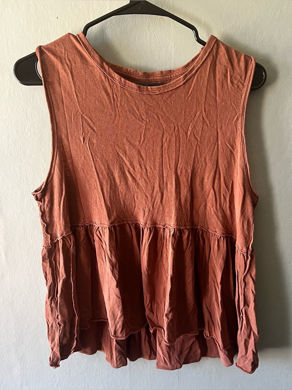 Free People We The Free Any Time Tank Peplum Sleeveless Top Size XS